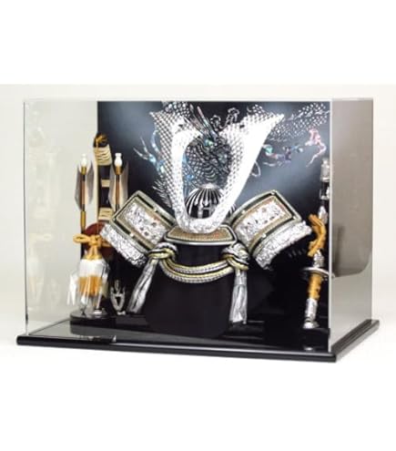 Amazon | 京寿 五月人形 兜飾り アクリルケース入り 木製弓太刀付 間口